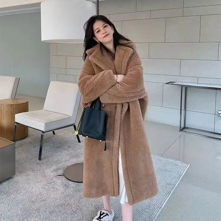 Women's Casual Loose Fit Faux Fur Coat – Thick, Warm, and Luxuriously Cozy Jacket