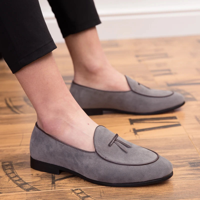 Men's Suede Slip-On Loafers - Stylish and Comfortable Men's Loafers