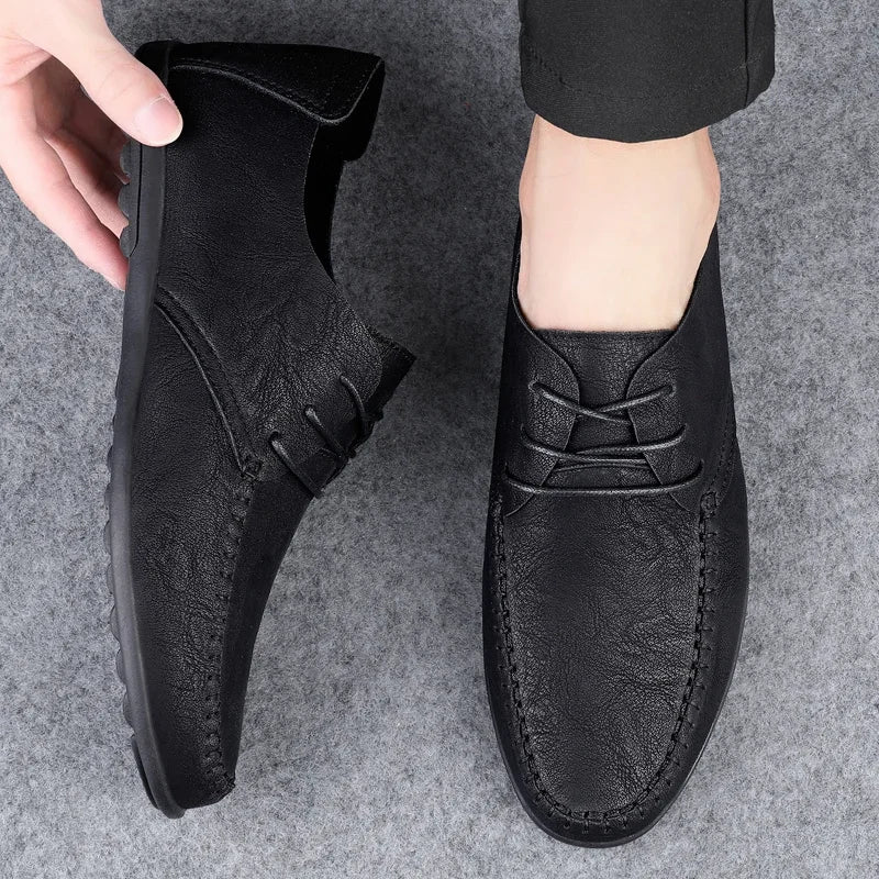 Men's Casual Lace-Up Shoes in Faux Leather