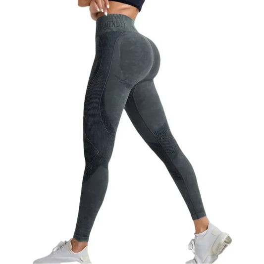 Women’s Seamless High-Waist Yoga Pants with Hip-Lifting and Tummy Control