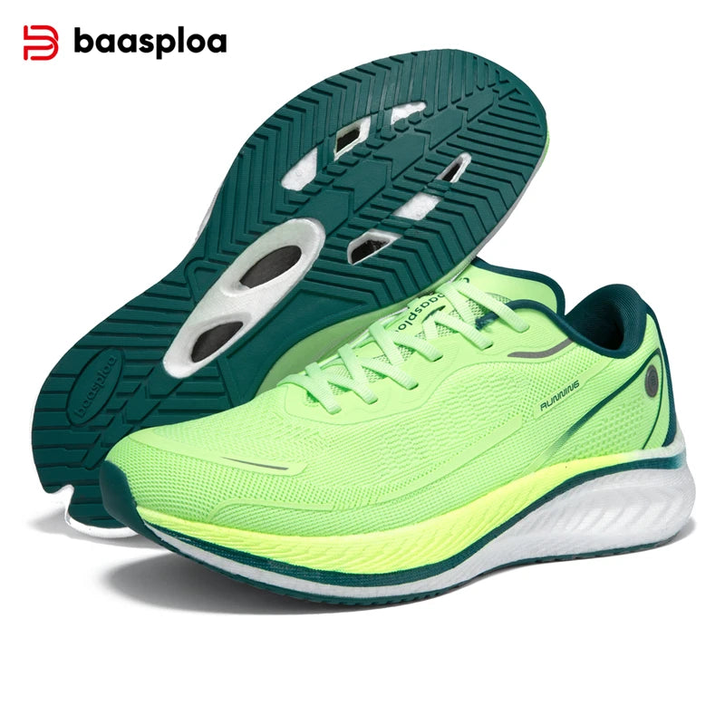 Baasploa Men's Running Shoes - Lightweight Mesh Sneakers with Carbon Plate for Enhanced Performance