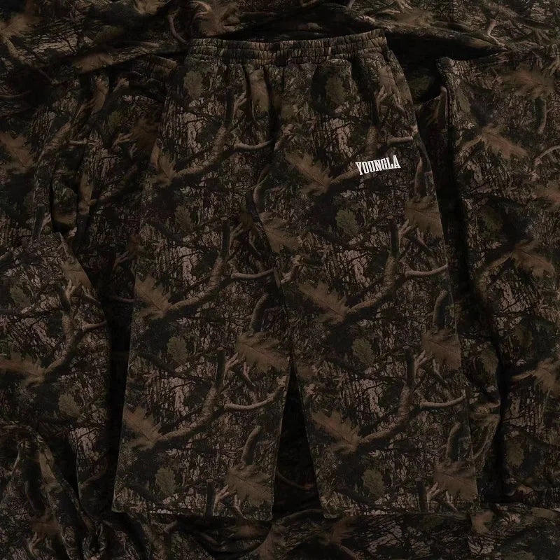 Men's Camouflage Print Loose Fit Wide Leg Pants