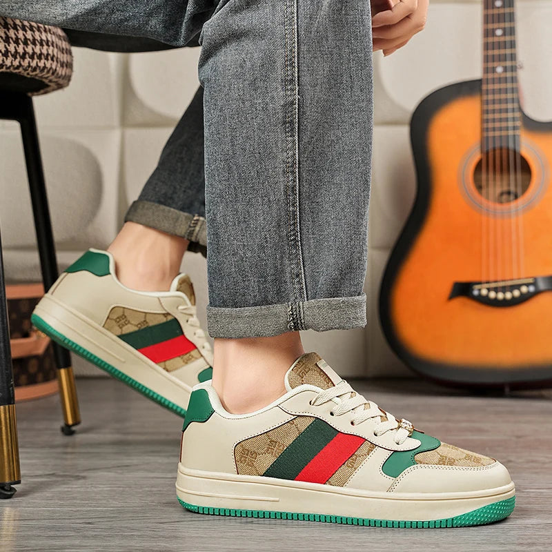 Men's Casual Breathable Non-Slip Lace-Up Sneakers – Comfortable, Lightweight Footwear