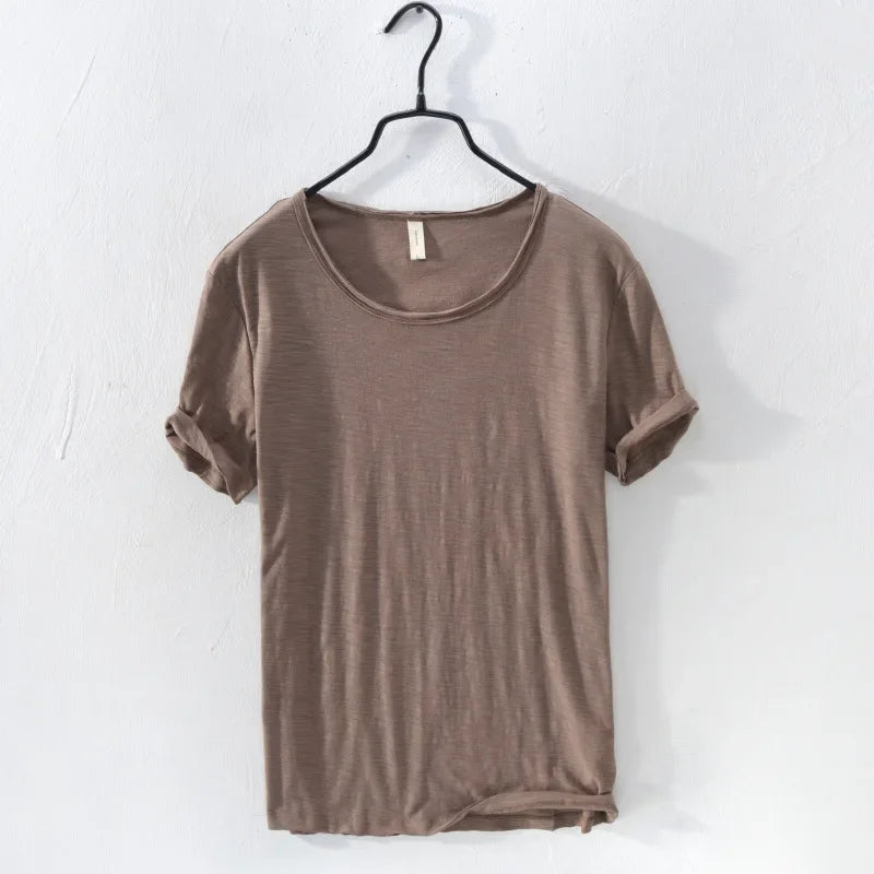Men's Lightweight Cotton Slim-Fit T-Shirt - Breathable and Comfortable Tee
