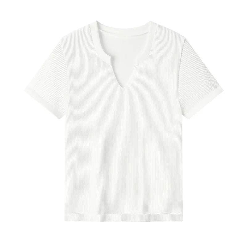 Semir Women's Slim Fit V-Neck Top - Soft, Comfortable, and Versatile Wear