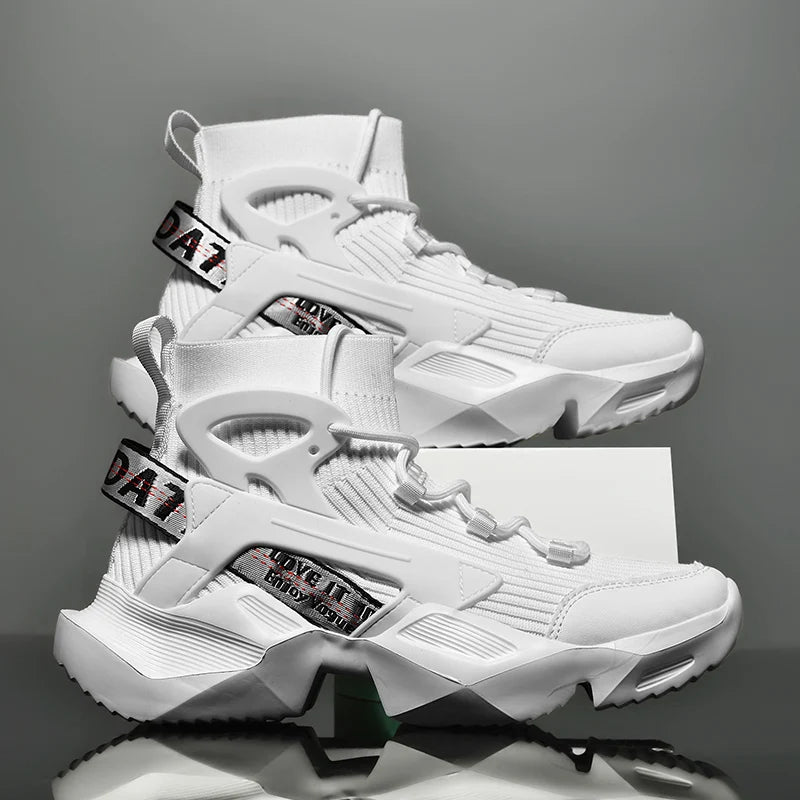 Premium High-Top Men’s Sneakers with Thick Soles