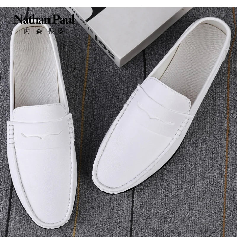 Men's Faux Leather Flat Shoes - Stylish & Comfortable Men's Flat Dress Shoes