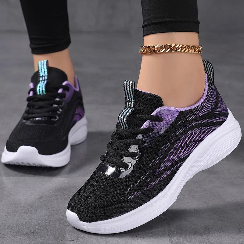 Women's Comfortable Lace-Up Sneakers - Stylish & Supportive Athletic Shoes for Women