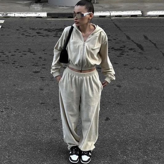 Women's 2-Piece Long Sleeve Hoodie & Sweatpants Set