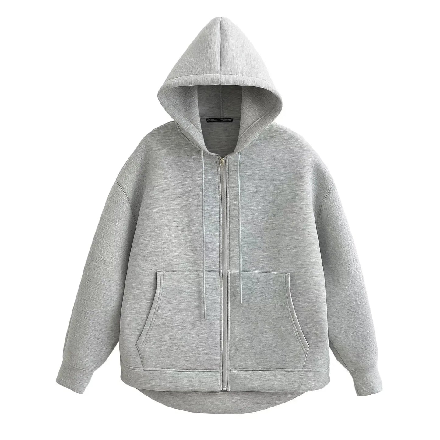 TRAFA Women's Zipper Hoodie Jacket – Loose Fit Casual Zip-Up Sweatshirt for Women