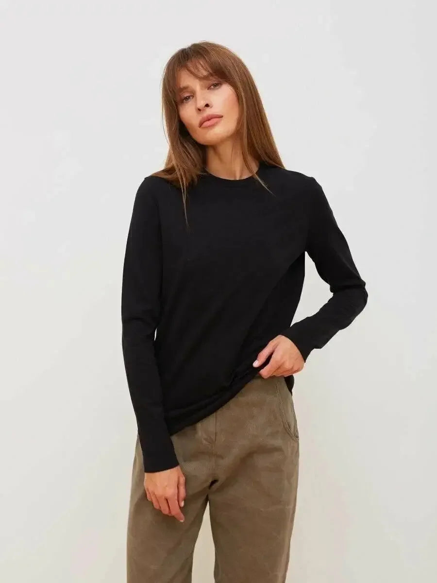 Losee Fit Long Sleeve Cotton Sweater for Women - Various Colors