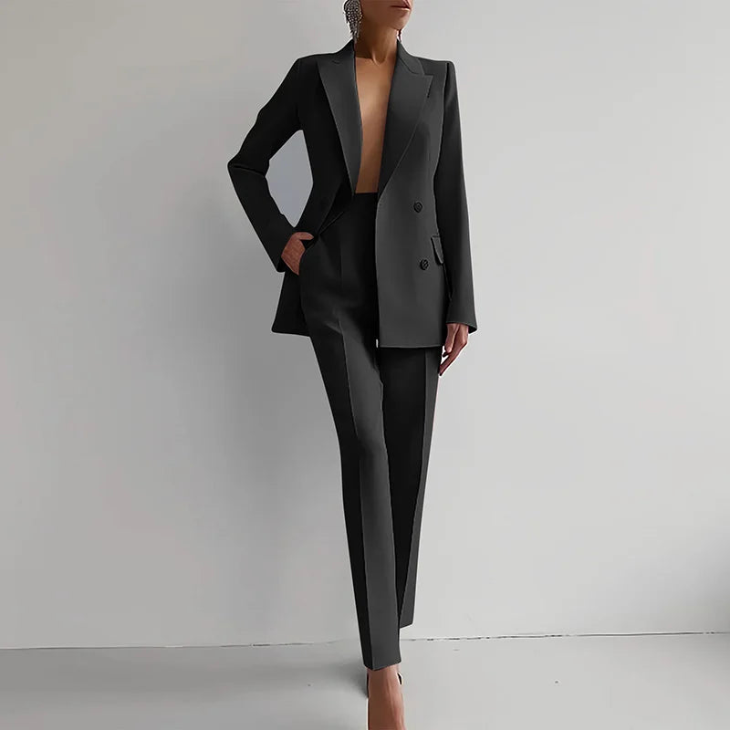 Women's Two-Piece Blazer and Pants Set