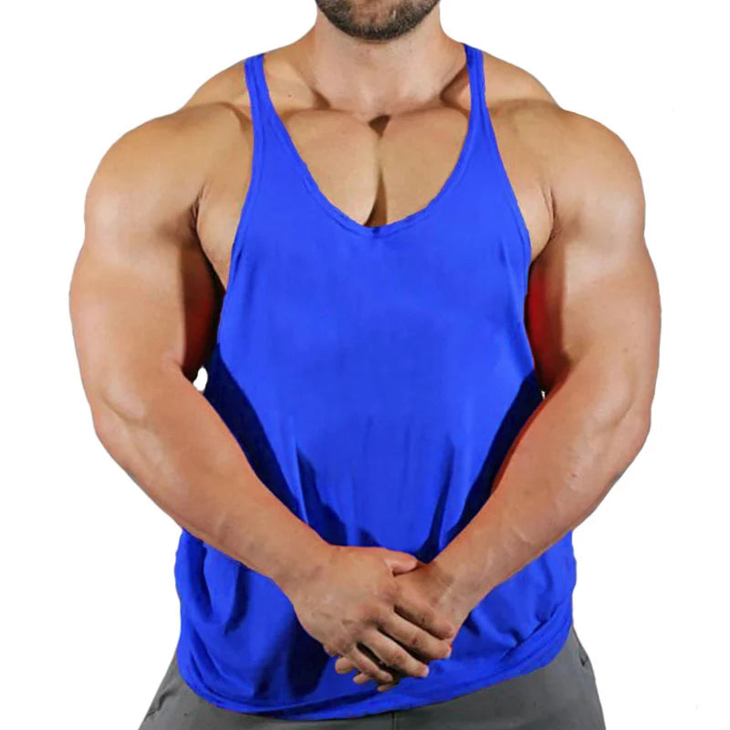 Men's Y-Back Cotton Tank Top – Breathable Activewear Vest