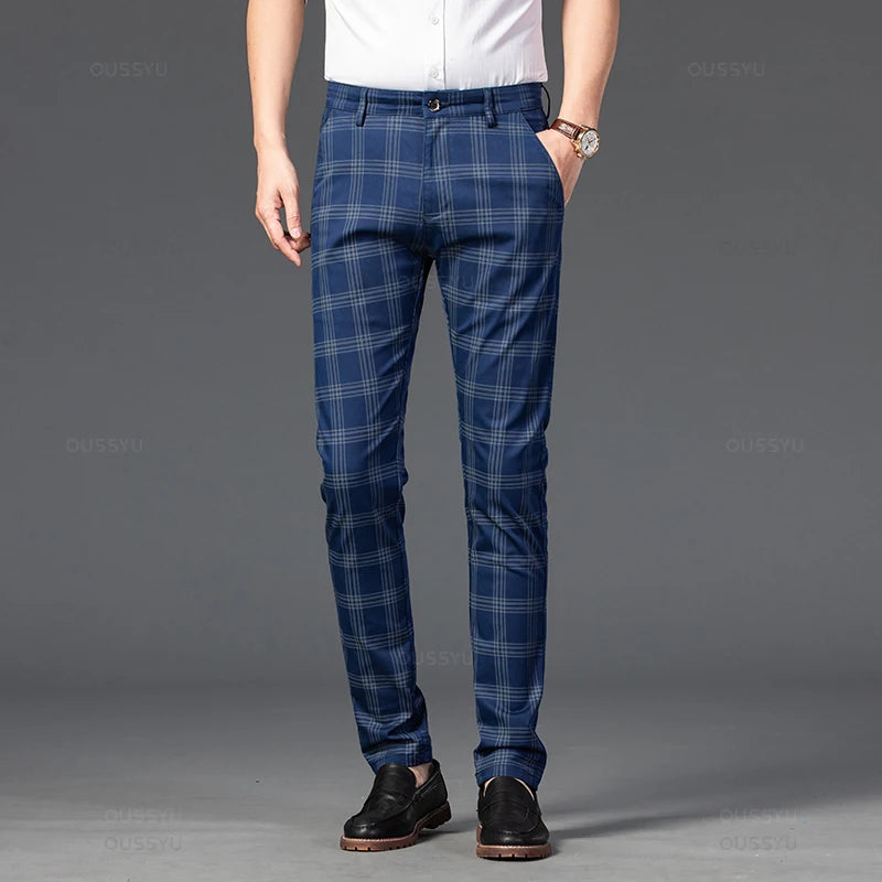 Men's Classic Stripe & Plaid Trousers – Stylish Men's Casual & Formal Pants