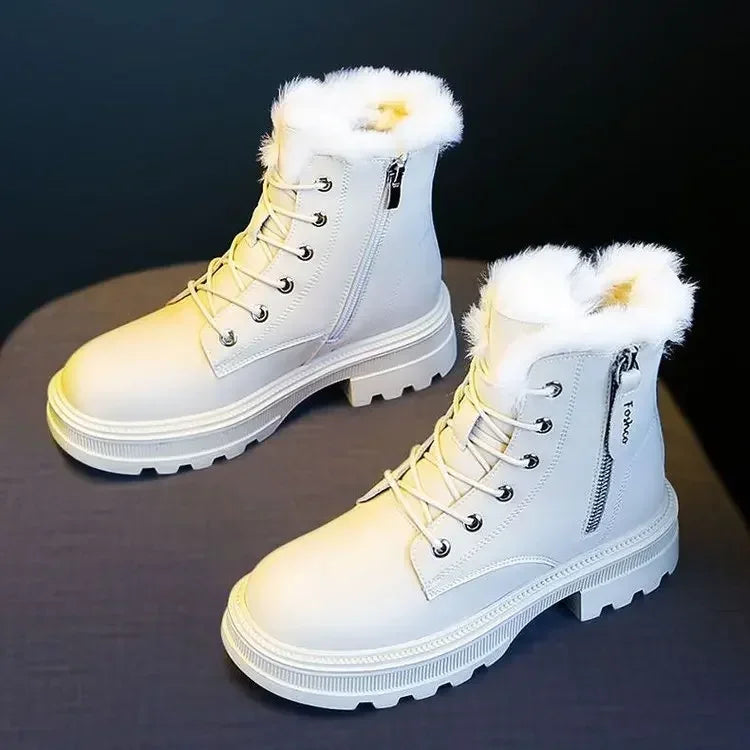 Women's Plush Warm Medium Boots – Insulated, Cozy, Thickened Winter Footwear