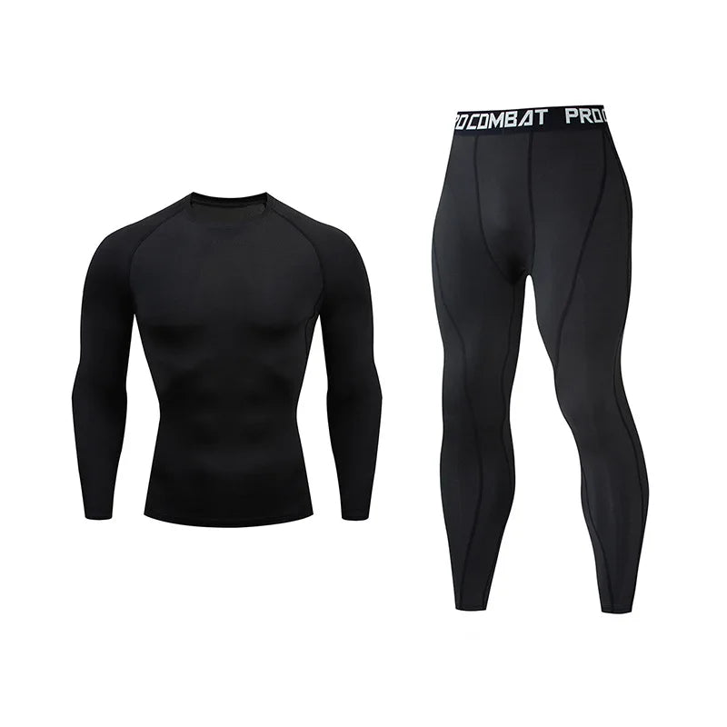 Men's 2-Piece Thermo Compression Pants and Sweater Set