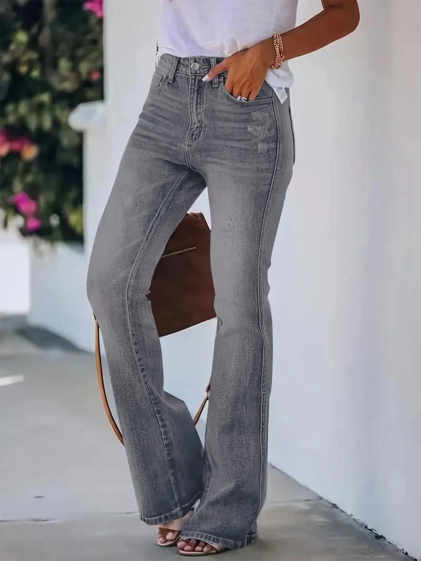 High Waist Women's Slimming Flared Denim Jeans