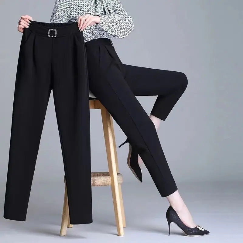Women's High Waist Slim Fit Harem Pants