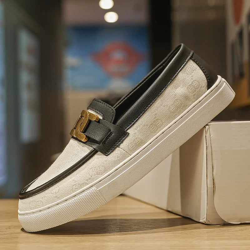 Men's Casual Low-Top Loafers - Slip-On Flat Shoes for Men
