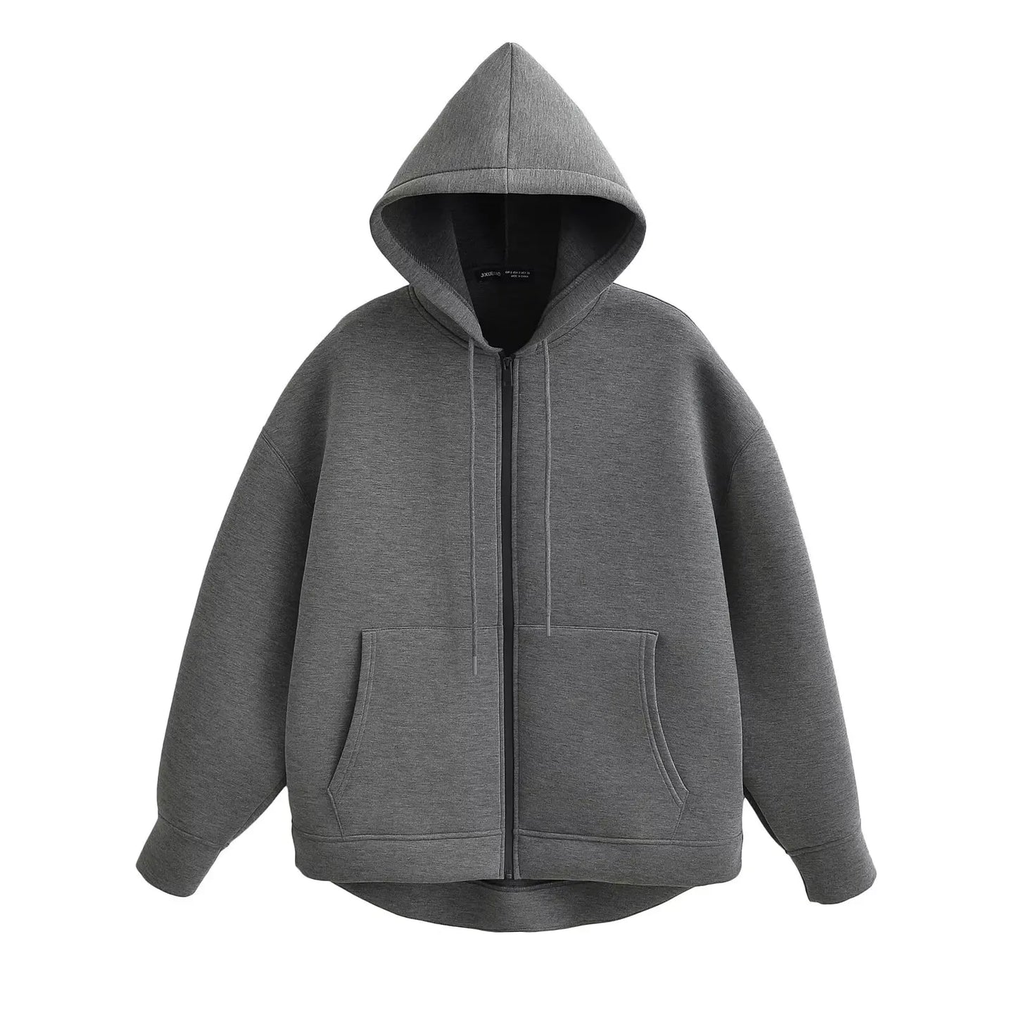 TRAFA Women's Zipper Hoodie Jacket – Loose Fit Casual Zip-Up Sweatshirt for Women