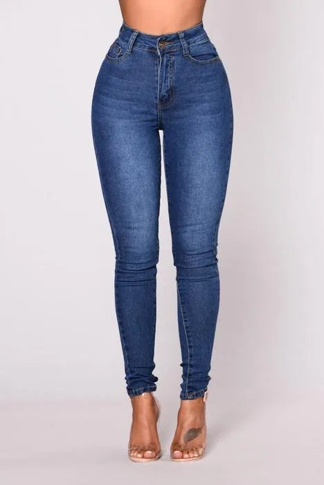 Slim Fit High Waist Denim Jeans for Women - Botvotee Skinny Skinny Jeans for Women
