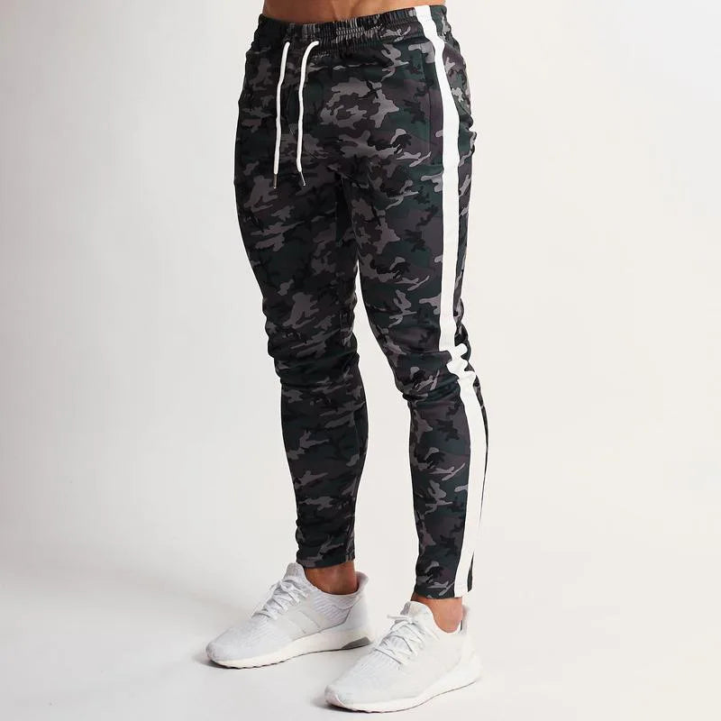 Men's Slim Fit Camo Joggers with Drawstring Waist – Stylish & Comfortable Activewear
