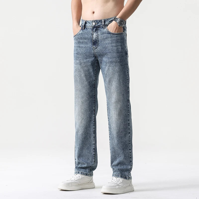 Men's Wide Leg Jeans – Baggy Fit, Straight Cut, Loose Denim Pants for Men