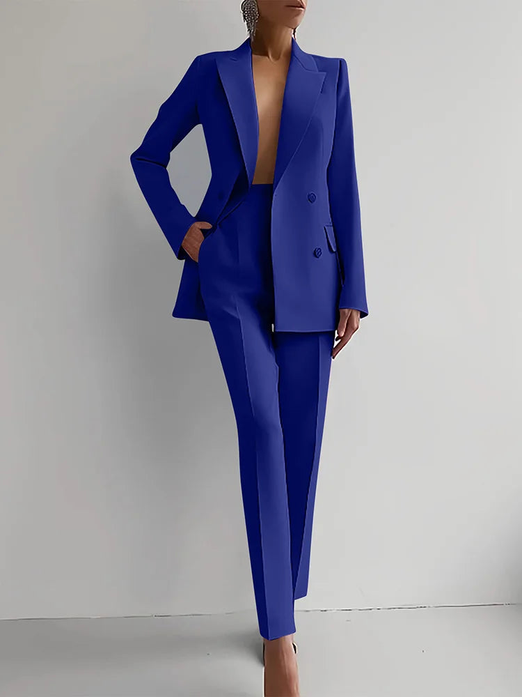 Women's Two-Piece Blazer and Pants Set