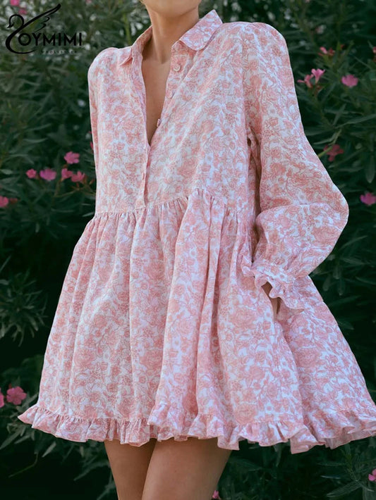 Clacive Women's Loose Mini Dresses – Elegant Classic Pleated Style for Women