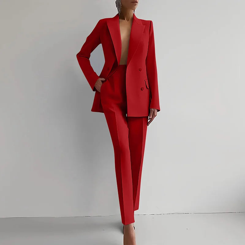 Women's Two-Piece Blazer and Pants Set
