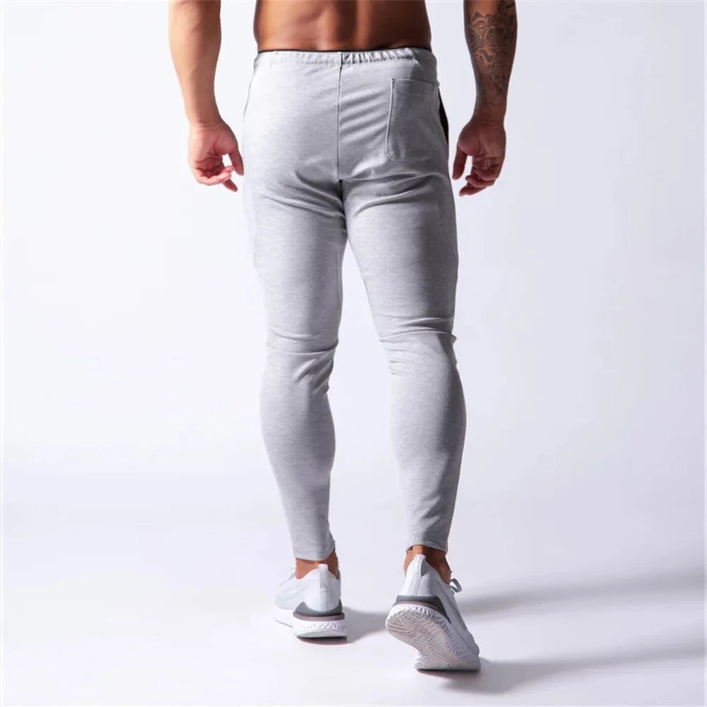 Men's Slim Fit Cotton Sweatpants with Elastic Drawstring Waist