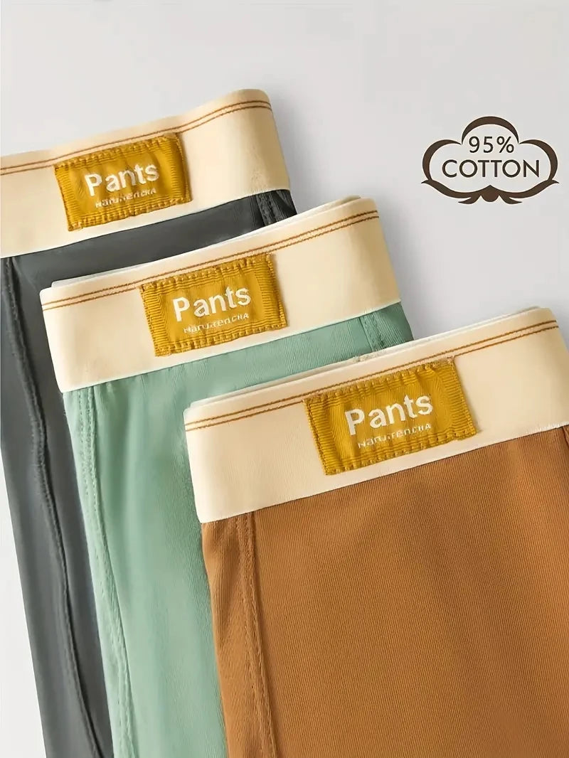 3-Pack Cotton Boxer Shorts for Men - Breathable and Comfortable Underwear