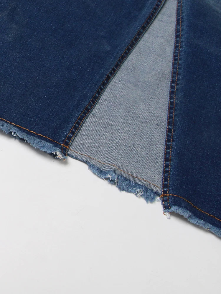 TWOTWINSTYLE Women's High Waist Denim Skirt – Stylish & Trendy Women's Denim Skirt