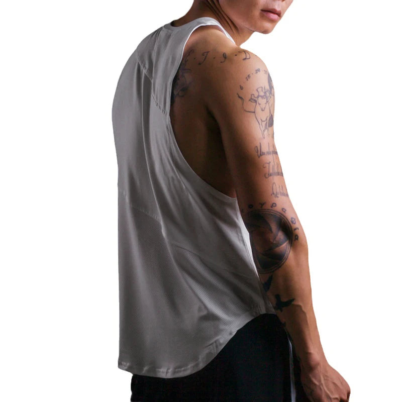 Men's Gym Tank Tops - Fitness Workout Stringer Shirts - Loose Fit Athletic Sleeveless Tank