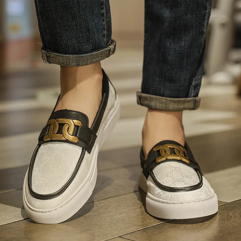 Men's Casual Low-Top Loafers - Slip-On Flat Shoes for Men