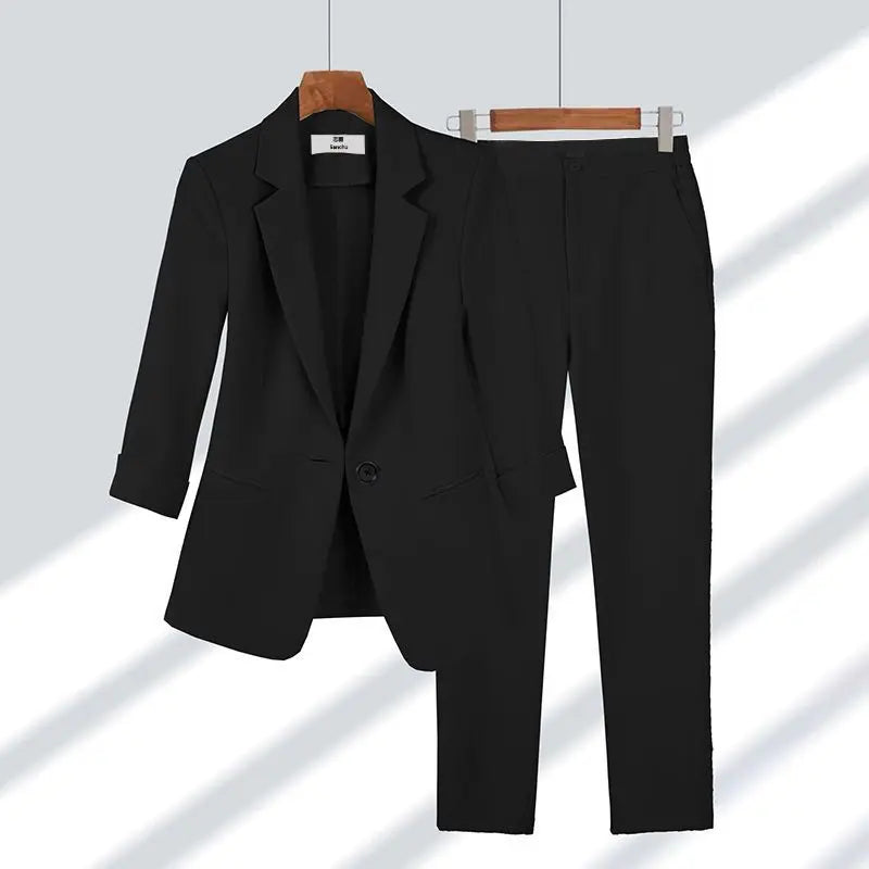 Womens Long Sleeve Pant Sets - Blazer And Pants