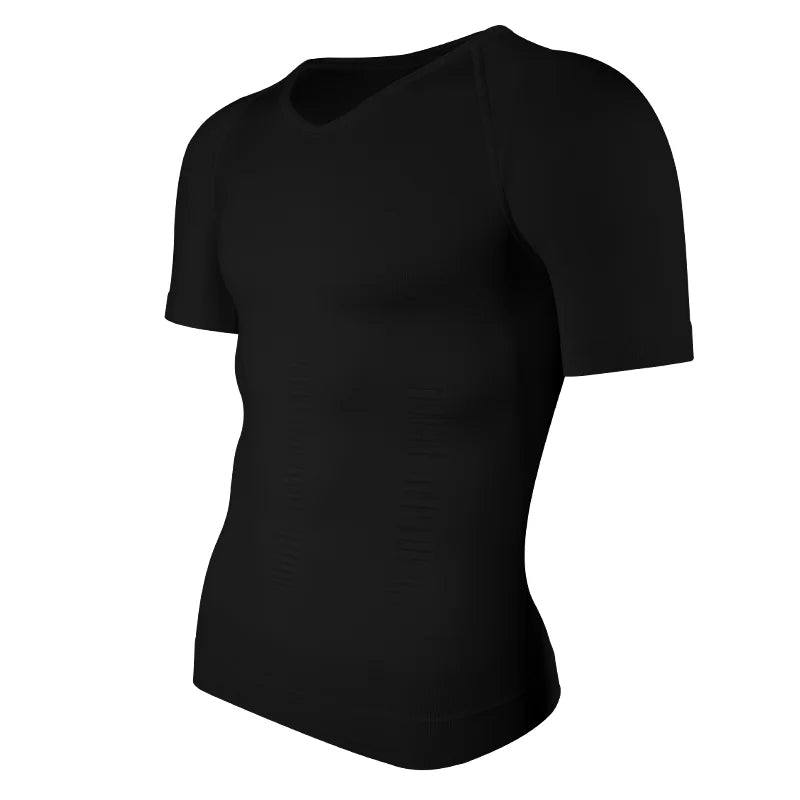 Men's Compression Body Shaper T-Shirt – Slimming, Muscle-Enhancing, Body Shaper for Men