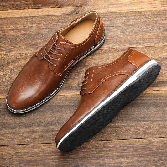 Men's Faux Leather Lace-Up Shoes