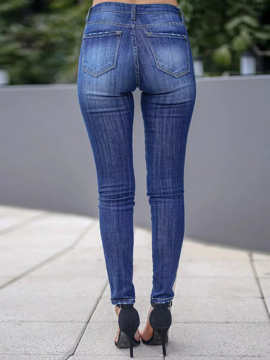 Women's High Waist Slim Denim Jeans