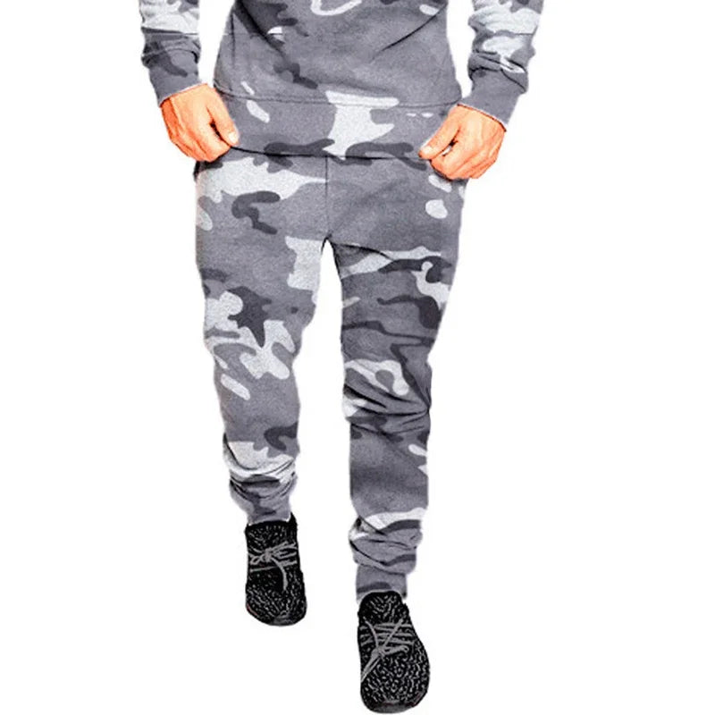 Men's Slim Fit Stretchy Camouflage Drawstring Sweatpants