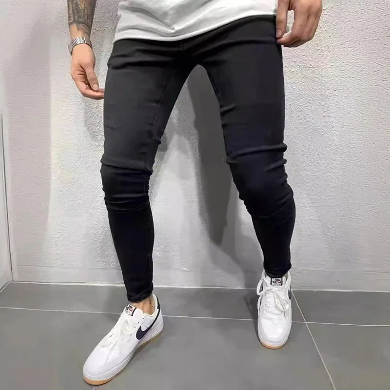 Men's Slim Fit Jeans - Casual Skinny Pants - Various Colors