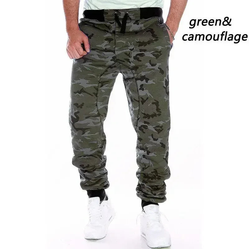 Men's Slim Fit Stretchy Camouflage Drawstring Sweatpants