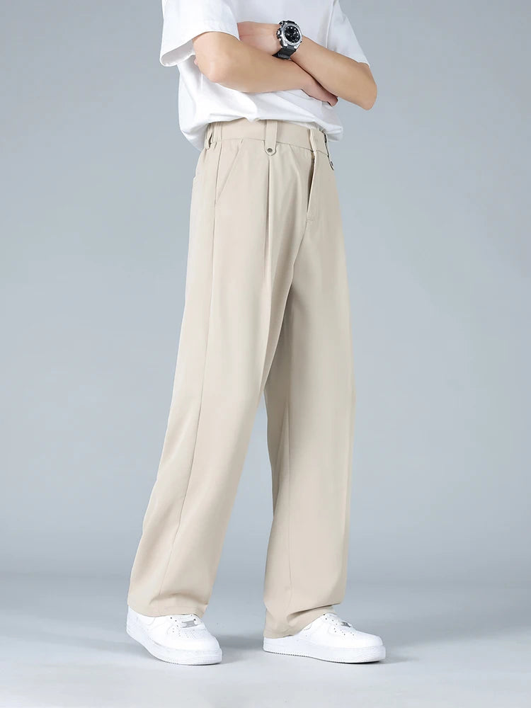 Men's Straight Fit Loose Pants – Comfortable Casual Men's Trousers for Everyday Wear