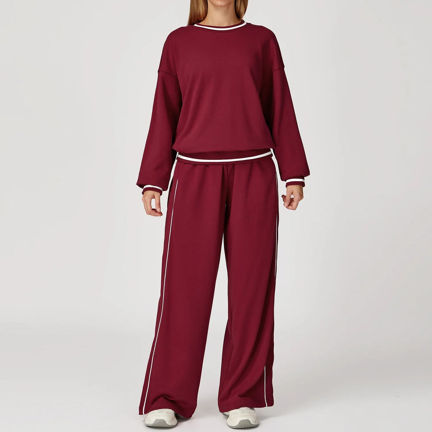 Women's Two-Piece Sweater and Sweatpants Set
