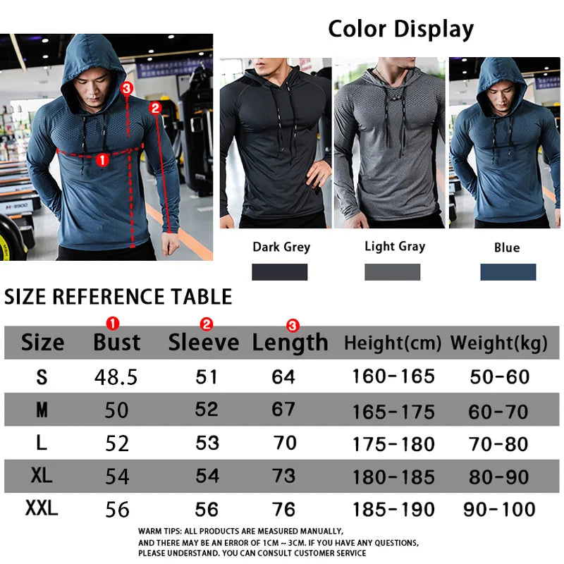 Men's Fitness Hoodie – Workout Sweatshirt for Men, Athletic Training & Gym Activewear