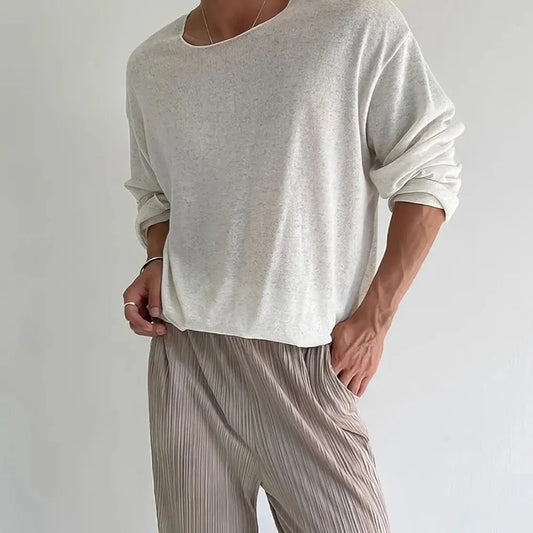 Men's Lightweight Casual Long-Sleeve Sweater