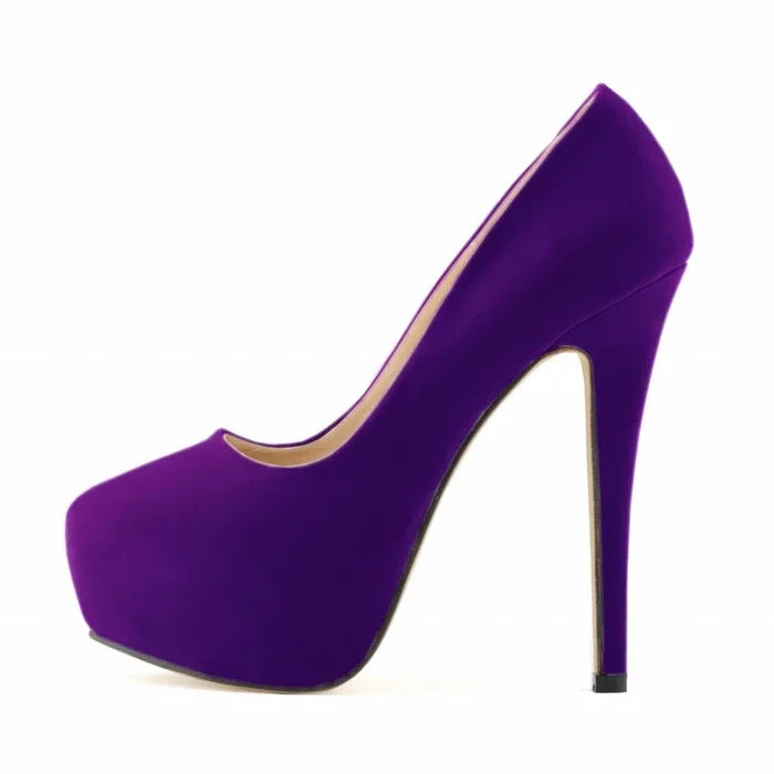 Women's 14cm Platform Heels - Super High Round Toe Stilettos