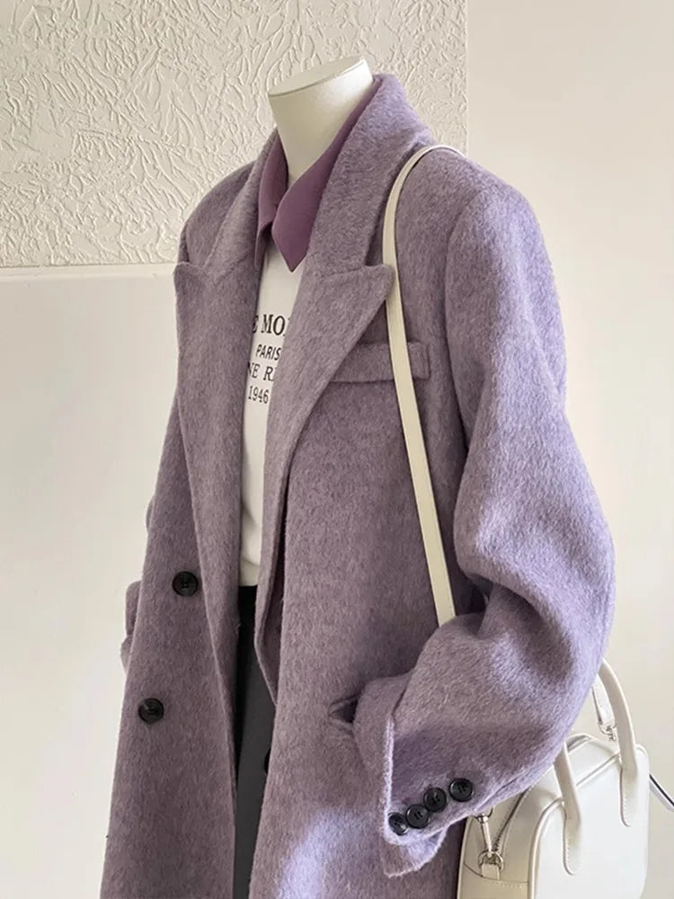Women's Wool Suit Jacket - Short & Stylish Outerwear