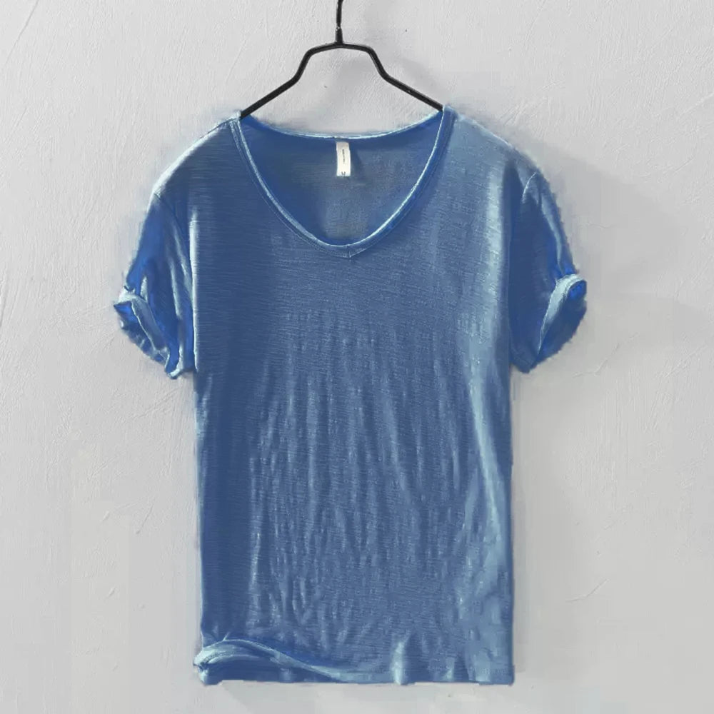 Women's V-Neck Short Sleeve Slim Fit T-Shirt