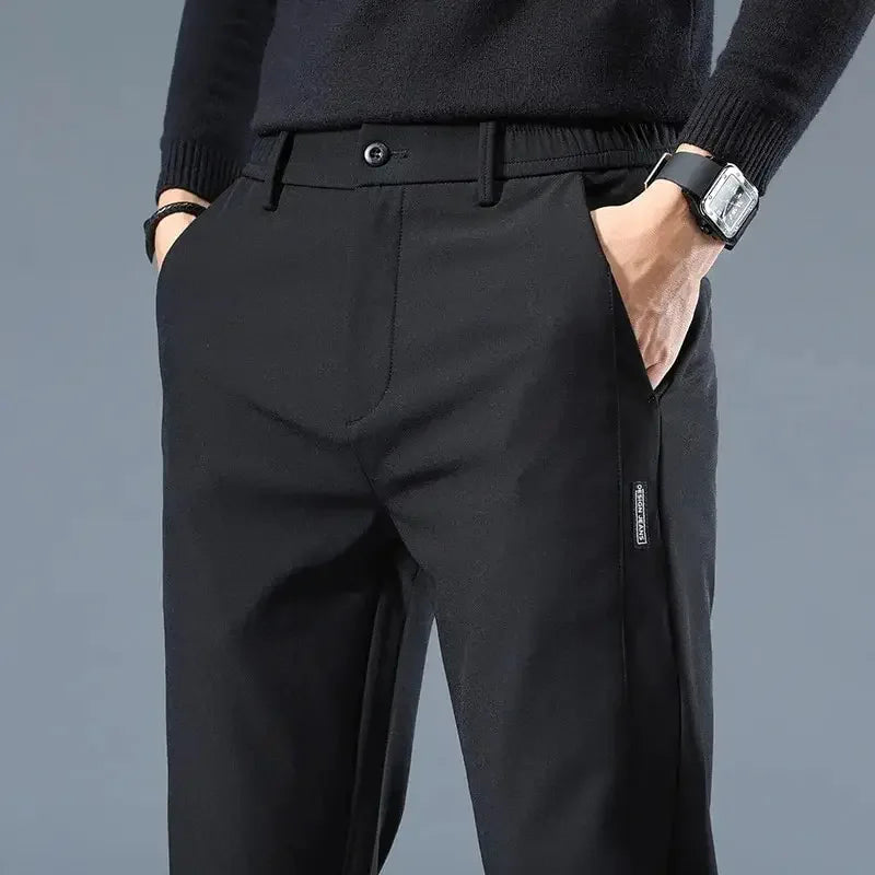 Men's Slim Fit Straight Leg Trousers